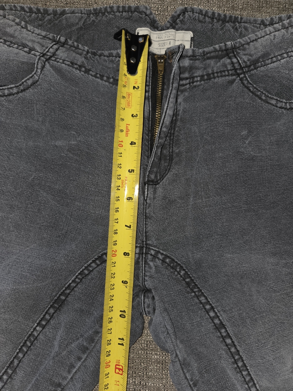 Free People Washed Black Cropped Ankle Jeans - Picture 8 of 12